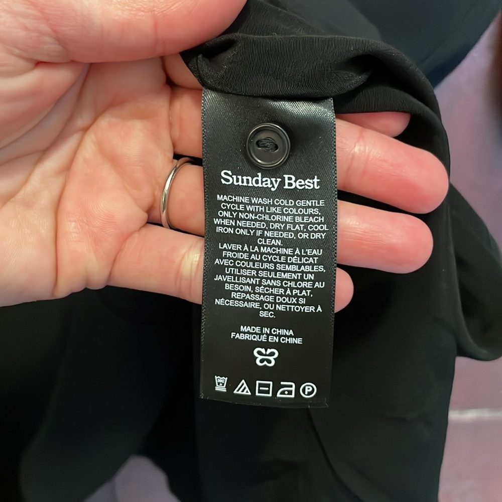 NWT Sunday Best Aritzia Grayson Dress, Black Size 8 - Picture 6 of 10